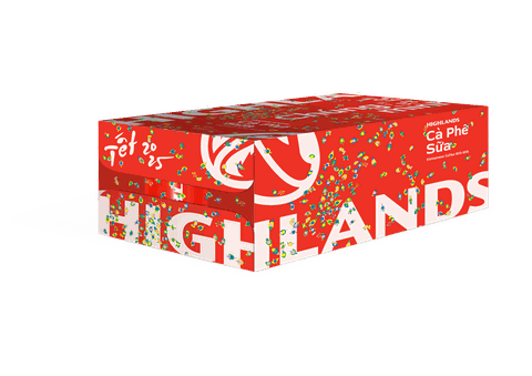 Thùng 24 lon - Cà phê sữa đóng lon Highlands Coffee Phiên Bản Tết