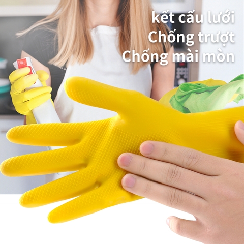 Găng tay Ams chống hoá chất axit kiềm EN388, EN420 model: A538