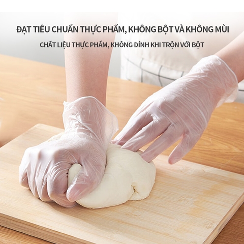 Găng tay PVC dùng 1 lần trong suốt hiệu: Ams model: A5101 Hộp 100 cái