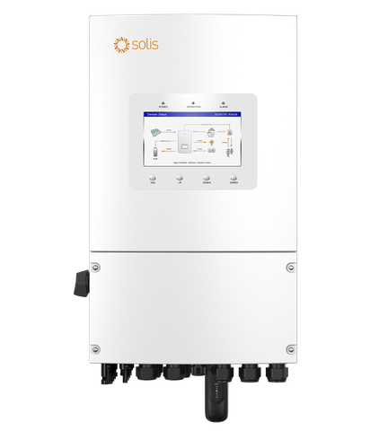 Biến tần Inverter (nghịch lưu) dùng trong hệ thống điện mặt trời. Công suất 5KW, 1 pha, hiệu Solis (màn hình LCD) Model: S6-EH1P5K-L-PLUS