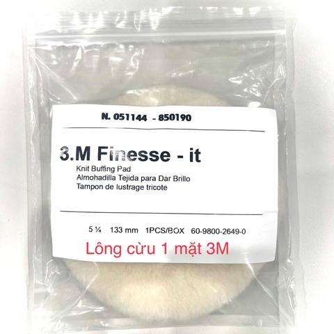 Phớt lông cừu 1 mặt 5inch đánh bóng xe máy ô tô