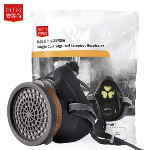 Mặt nạ phòng độc Ams một hộp lọc bằng silicon ninja A420P bản 2026