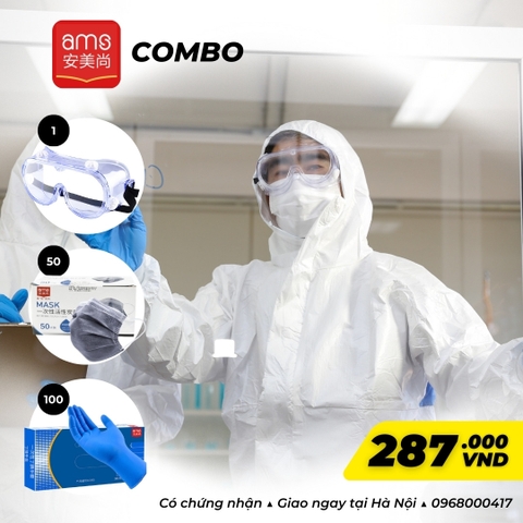 Combo Ams bảo hộ hóa chất model: CA601