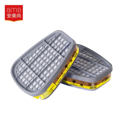 Hộp lọc Ams khí hữu cơ, axit, clo, so2, flo CE2834 A8530 cho mặt nạ