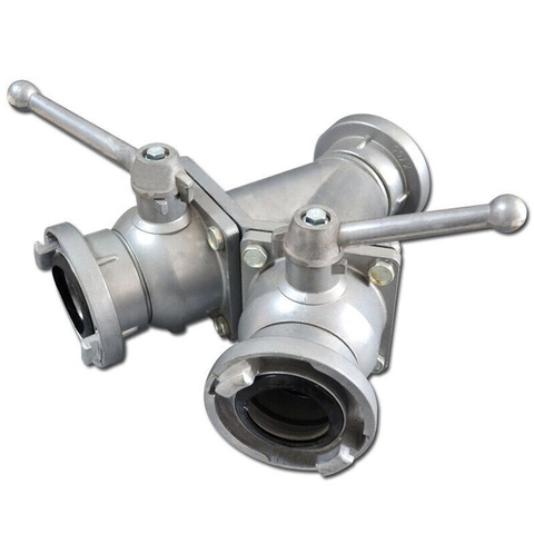 Bộ phân phối nước hai chiều DN65 Tengda, giao diện vòi nước xe cứu hỏa, bộ phân phối nước hai chiều chữa cháy, thiết bị chữa cháy tùy chỉnh