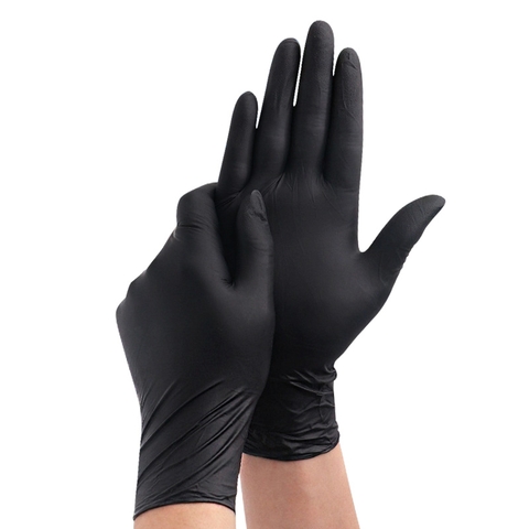 Găng tay Nitrile màu đen (đóng hộp 100 cái)