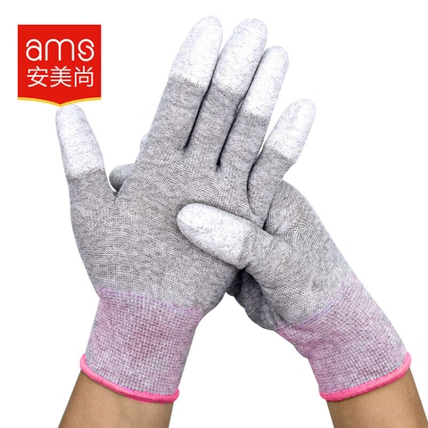 Găng tay Ams cao su PU dải Carbon model A552 (gói 10 đôi, bao tải 1000 đôi)