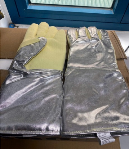 Găng tay chịu nhiệt Vian 500 độ màu bạc V-50136