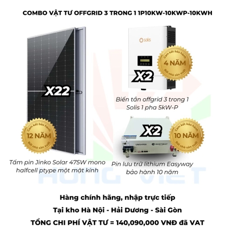 Combo vật tư độc lập Offgrid 1pha