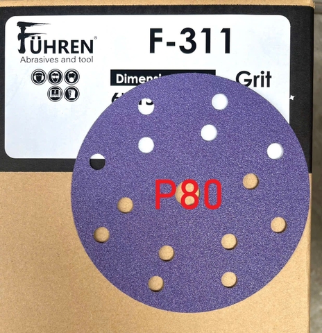 Nhám FILM FUHREN chà bề mặt sơn matit đánh bóng gỗ hạt ceramic loại 6inch cao cấp siêu bền sắc