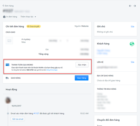 Thiết kế website bán hàng Sapo khởi tạo nhanh, có sẵn nền tảng