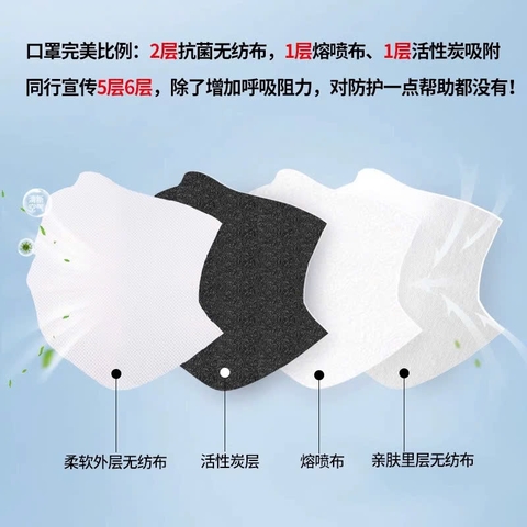 Khẩu trang Ams 4D carbon phẳng than hoạt tính dùng 1 lần chuẩn T/CTCA 7-2019 model:A601 (hộp 50 chiếc)