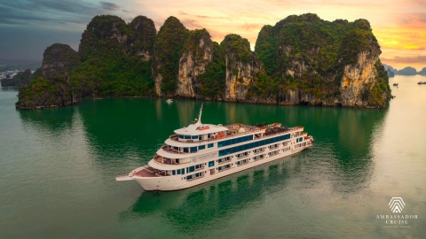 Combo 2N1Đ: Tàu Ambassador Cruise II + Khách sạn Novotel Hạ Long