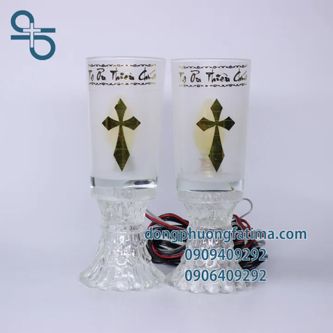 2 CÂY LY ĐÈN ĐIỆN K5 (14CM) (Điện 220V)