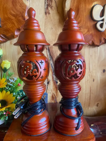 CÂY ĐÈN GỖ LỒNG THÁNH GIÁ 25cm