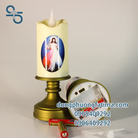 2 CÂY NẾN ĐIỆN TỬ 5X15.5cm CÓ ĐẾ (Không cần pin)