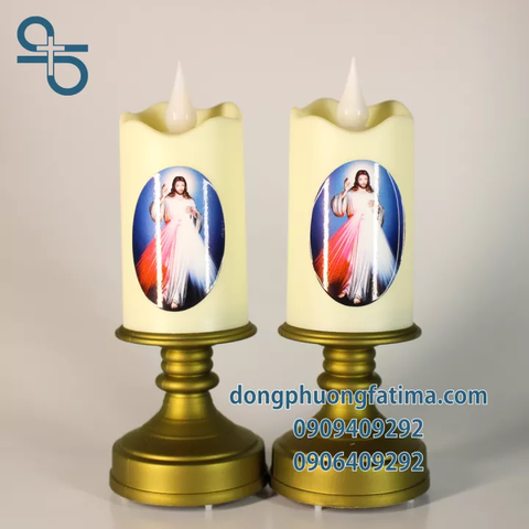 2 CÂY NẾN ĐIỆN TỬ 5X15.5cm CÓ ĐẾ (Không cần pin)