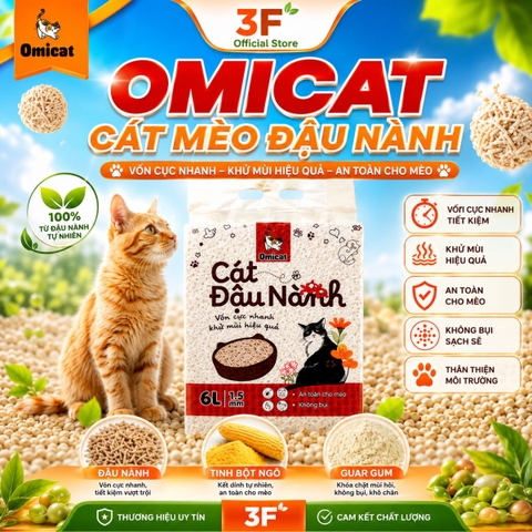 Cát Vệ Sinh Đậu Nành OMICAT - 6L/2kg