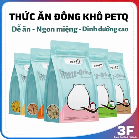 PetQ Gà Sấy Đông Khô Cho Chó Mèo – Thức Ăn Đông Khô Cao Cấp Gói Dùng Thử | 3FStore