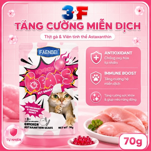 Pate Viên Tinh Thể Faenbei Cho Mèo 70g - Thức Ăn Ướt Chức Năng Hỗ Trợ Da Lông, Tiêu Hóa & Miễn Dịch