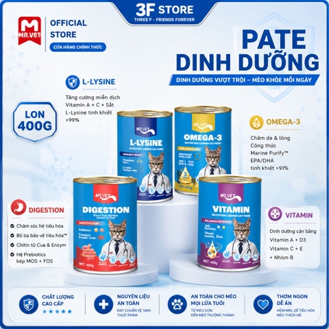Pate dành cho mèo Mr.Vet - lon 400g |