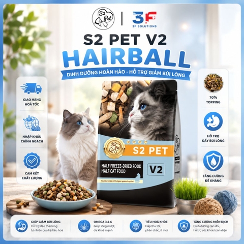 Thức ăn hạt cho mèo S2PET - túi chiết 1kg |
