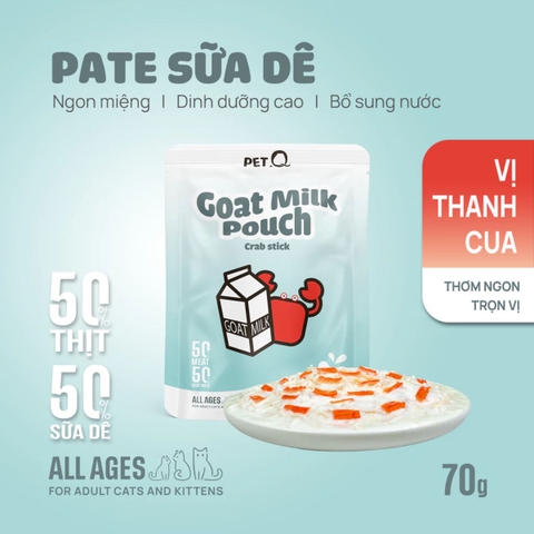 Pate Sữa Dê Cho Mèo PetQ - 70g
