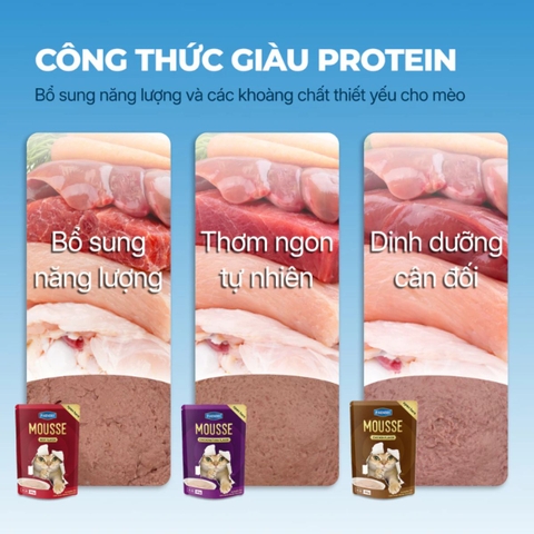 Pate Mousse Faenbei Cho Mèo 85g Cao Cấp - Thức Ăn Ướt Dễ Tiêu, Bổ Sung Taurine & Vitamin