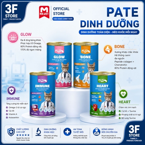 Pate dành cho mèo Mr.Vet - lon 400g |