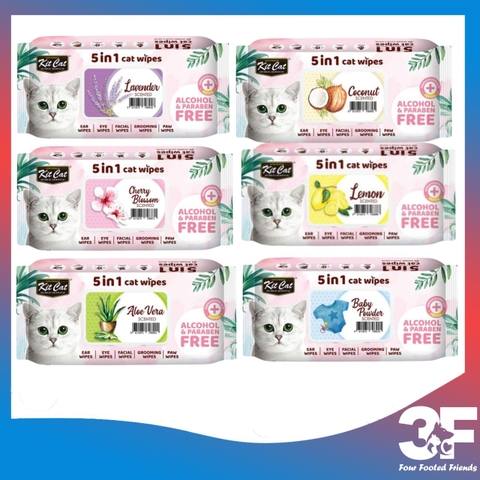 Khăn Giấy Ướt Kháng Khuẩn, Tắm Khô Cho Mèo Kit Cat (80 Miếng)