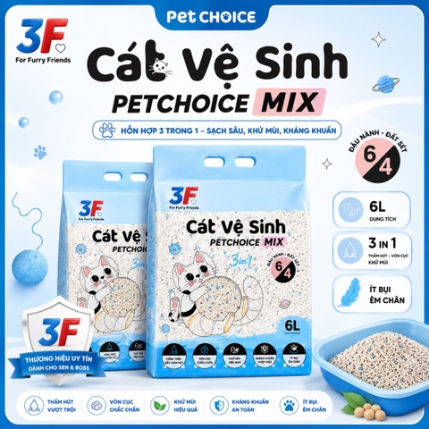 Cát Đậu nành mix đất sét Petchoice - 6L/2kg |
