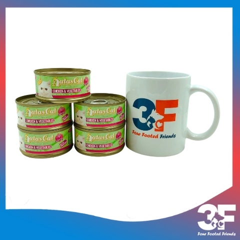 Pate Aatas Cat Cho Mèo Mọi Lứa Tuổi Vị Gà - Lon 85Gr - [Chính Hãng]