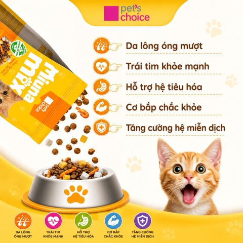 Thức ăn hạt cho mèo Miuna Mix - 1kg |