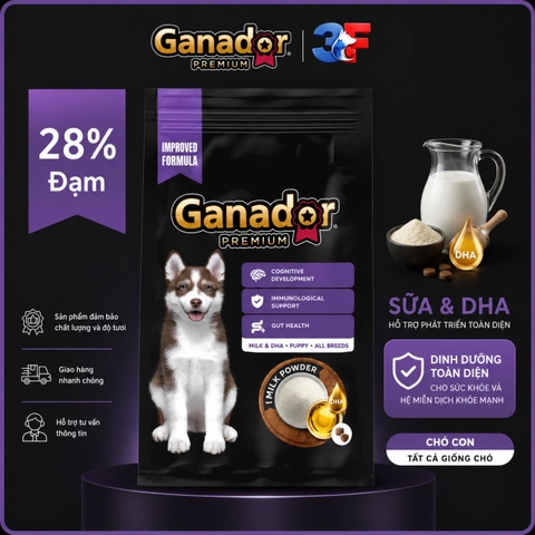 Thức Ăn Hạt Cho Chó Ganador Nhiều Vị - túi chiết 1kg |