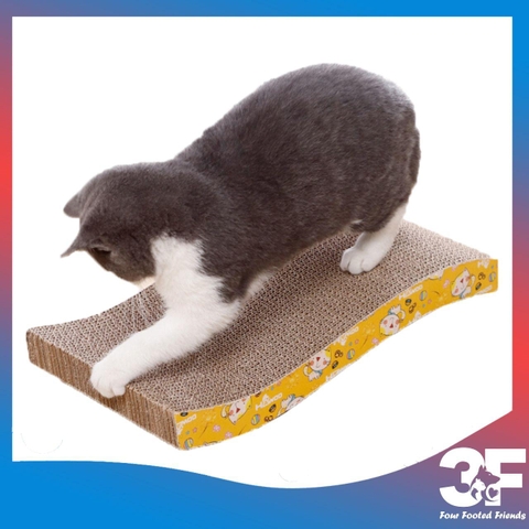 3F Bàn Cào Móng Cho Mèo Kích Thước 44x21.5cm - Giúp Mèo Giải Trí & Bảo Vệ Đồ Dùng Trong Nhà - Chất Liệu Carton An Toàn - Di Chuyển Dễ Dàng