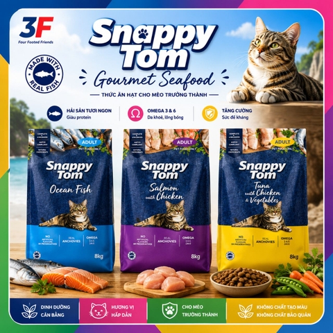 Thức Ăn Hạt Cho Mèo Snappy Tom - Bao 1,5 Kg |
