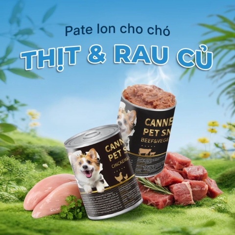 Pate Lon Faenbei Cho Chó 375g Thịt & Rau Củ Cao Cấp - Thức Ăn Ướt Dễ Tiêu, Giàu Đạm & Vitamin