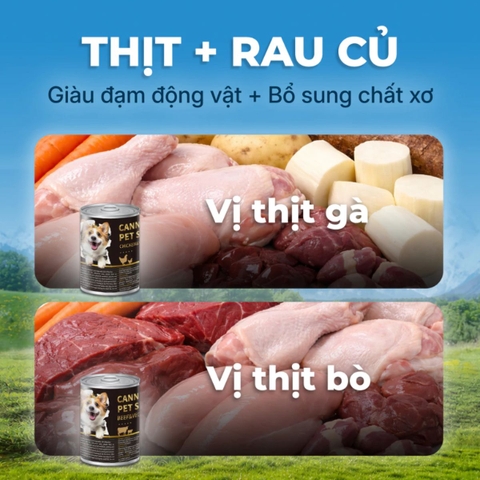 Pate Lon Faenbei Cho Chó 375g Thịt & Rau Củ Cao Cấp - Thức Ăn Ướt Dễ Tiêu, Giàu Đạm & Vitamin