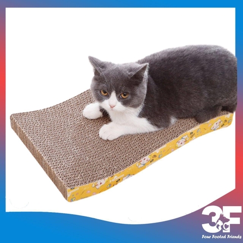3F Bàn Cào Móng Cho Mèo Kích Thước 44x21.5cm - Giúp Mèo Giải Trí & Bảo Vệ Đồ Dùng Trong Nhà - Chất Liệu Carton An Toàn - Di Chuyển Dễ Dàng