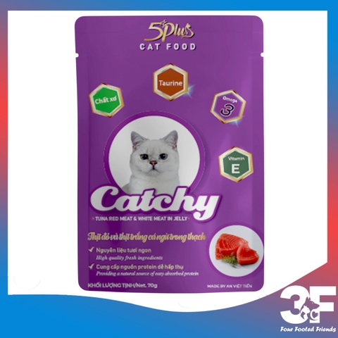 Pate Dành Cho Mèo 5Plus Catchy Cá Ngừ Mix Gói 70g