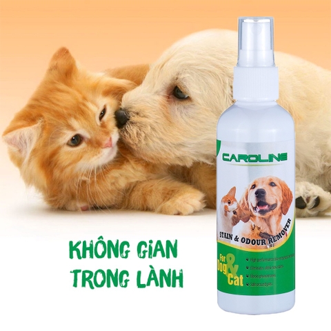Xịt Môi Trường Caroline Khử Mùi Và Vết Dơ Thú Cưng Chai 450Ml