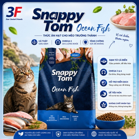 Thức Ăn Hạt Cho Mèo Snappy Tom - Bao 1,5 Kg |