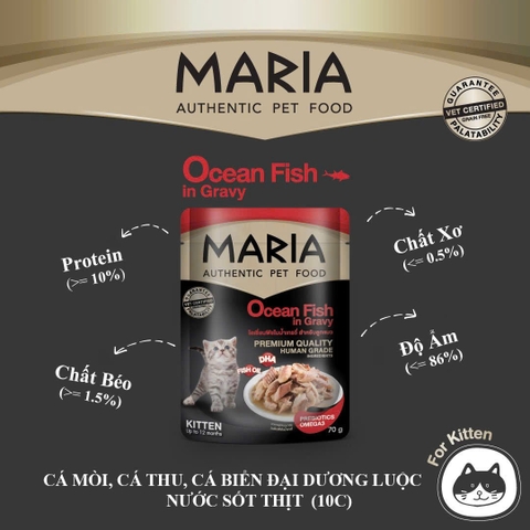 Pate Maria Cho Mèo Cao Cấp 70g Human Grade Nhập Khẩu Thái Lan - Grain Free, Hỗ Trợ Tiêu Hóa & Da Lông