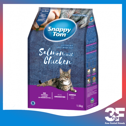 Thức Ăn Hạt Viên Cho Mèo Snappy Tom - Bao 1,5 Kg