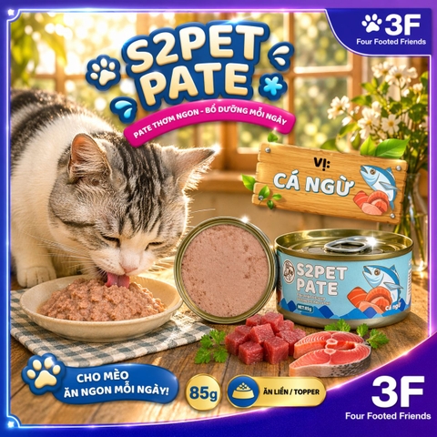 Thức ăn ướt cho mèo - S2PET PATE - Lon 85g