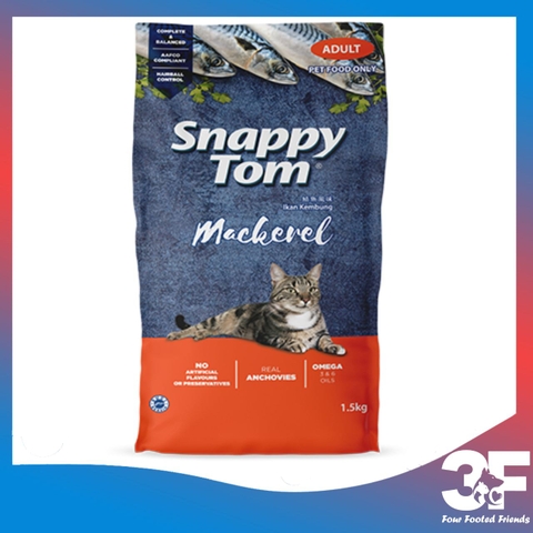 Thức Ăn Hạt Cho Mèo Snappy Tom - Bao 1,5 Kg |