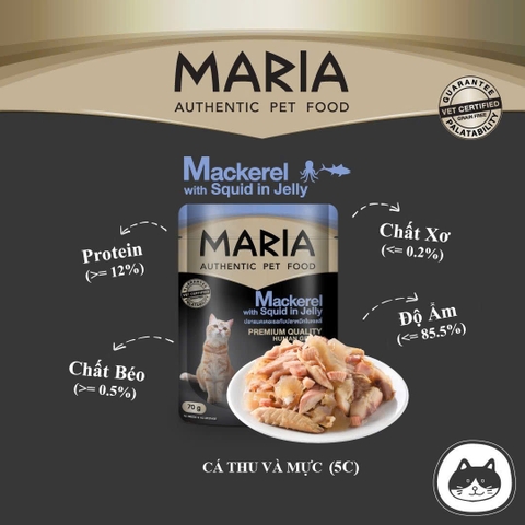 Pate Maria Cho Mèo Cao Cấp 70g Human Grade Nhập Khẩu Thái Lan - Grain Free, Hỗ Trợ Tiêu Hóa & Da Lông