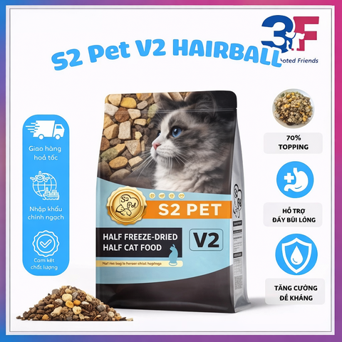 Thức ăn hạt cho mèo S2PET - túi chiết 1kg |