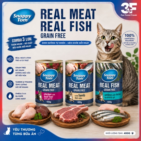 Pate cho mèo Snappy Tom - lon 400g |