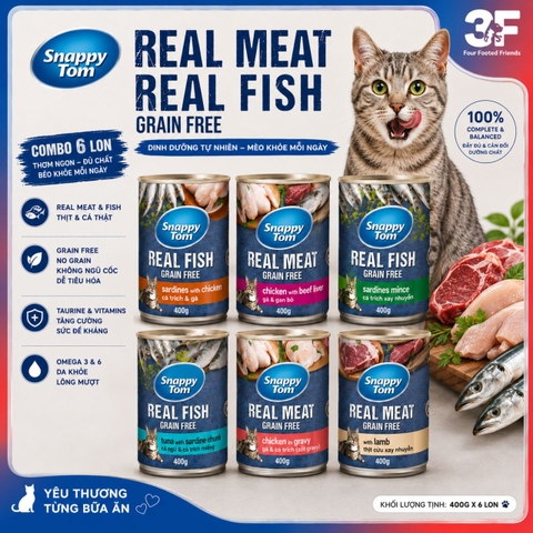 Pate cho mèo Snappy Tom - lon 400g |